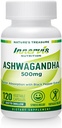 Ashwagandha 500mg – ανακούφιση από το στρες, ισορροπία διάθεσης & χαλάρωση με μαύρο πιπέρι, 120 κάψουλες Vegan