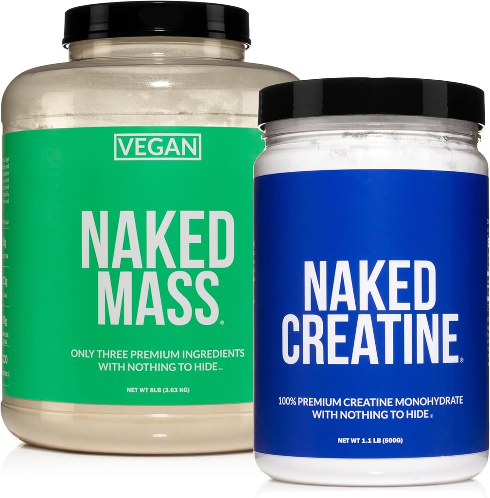 NAKED Soy-Free Protein Bundle: 8LB Vegan Mass Creatine