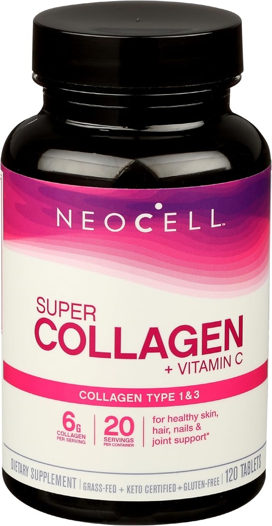 Neocell Super Collagen τύπου 1 και 3 συν δισκία βιταμίνης C, 120 Count