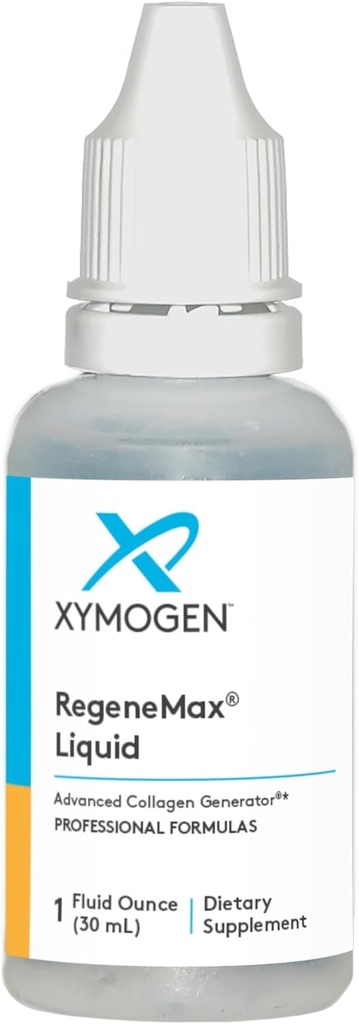 XYMOGEN RegeneMax Liquid - Gelişmiş Collagen Jeneratör - Choline-Stabilized Orthosilicic Asit - Sağlıklı Kemik Mineral Yoğunluğu, Wrinkles'i azaltır, Saç + Nails (1 fl oz)