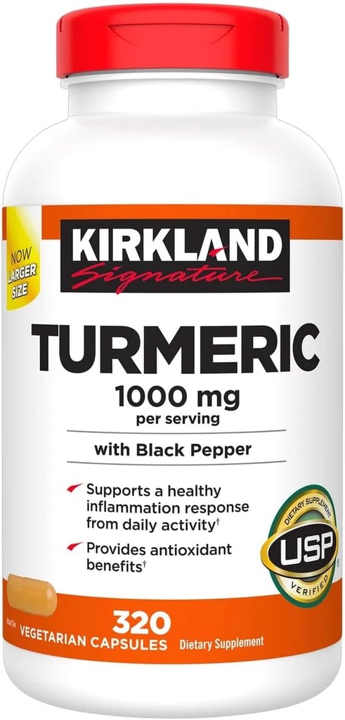 Kirkland Signature Turmeric with Black Pepper, 1000 mg (320 Kont)