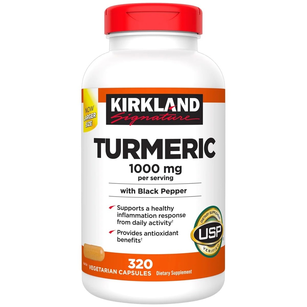Kirkland Signature Turmeric with Black Pepper, 1000 mg (320 Kont)