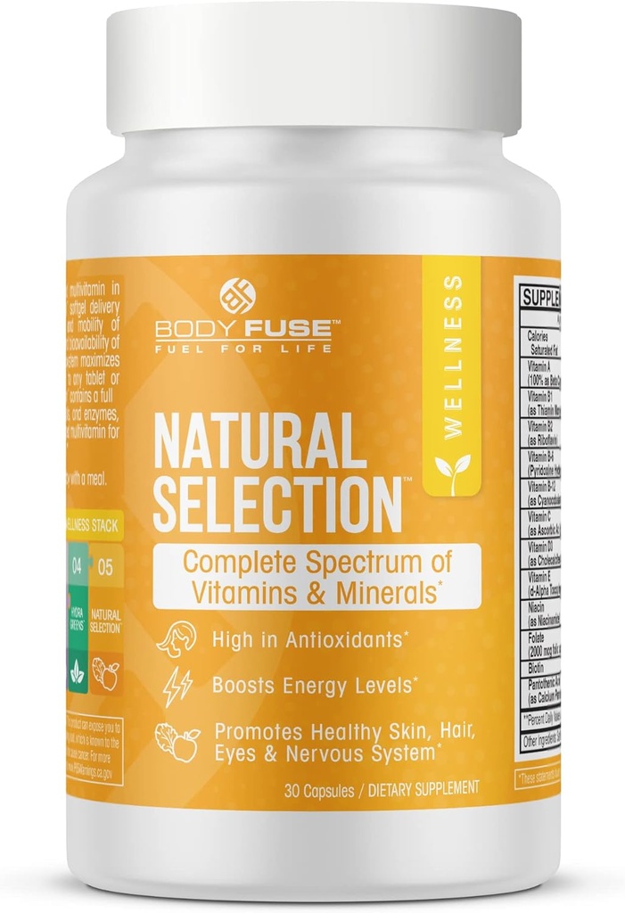 Doğal Seçim Multi-Vitamin | Immune Support & Antioksi Hücre Koruma | Gelcap 30 Hizmet