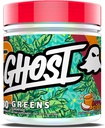 GHOST Greens Toz, Apple Cider - 30 Hizmet - 19 Superfood Greens & Reds Toz, Meyveler, Sebzeler, Spirulina, & Chlorella, Prebiyotikler, 10 Milyar C Probiyotik & Digestive Enzymes - Gluten-Free
