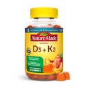 Φύση Κατασκευασμένη βιταμίνη D3 K2 Gummies, βιταμίνη D 5000 IU ανά υπηρεσία για οστά, δόντια, μύες και ανοσοποιητική υποστήριξη, 50 Gummy Βιταμίνες, 25 ημέρες προσφοράς