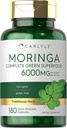 Carlyle Moringa Oleifera | 180 Capsules | Non-GMO ve Gluten Free Supplement | Tamam Green Superfood | Moringa Leaf Toz Toz Toz