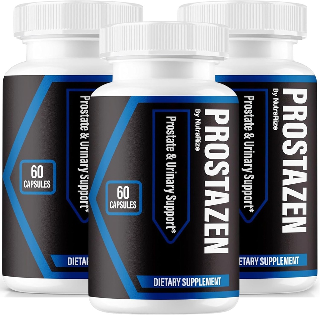 NutraRize (3 Pack) Κάψουλες Prostazen, επίσημη χάπια Prostazen για την υποστήριξη Prostate Υγεία, Prostazen Plus Premium Formula, Prostazen για υγιή Prostate, Prosta Zen Pastillas αναθεώρηση (180 κάψουλες)