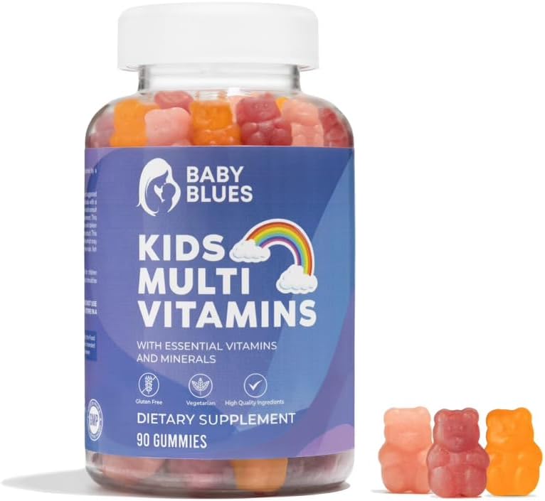 Bebek Blues Çocukları Çokvitamin Gummies - Çocukların Günlük Sağlığı için Temel Vitaminler - Tasty Children's Multivitamin Gummy Bears