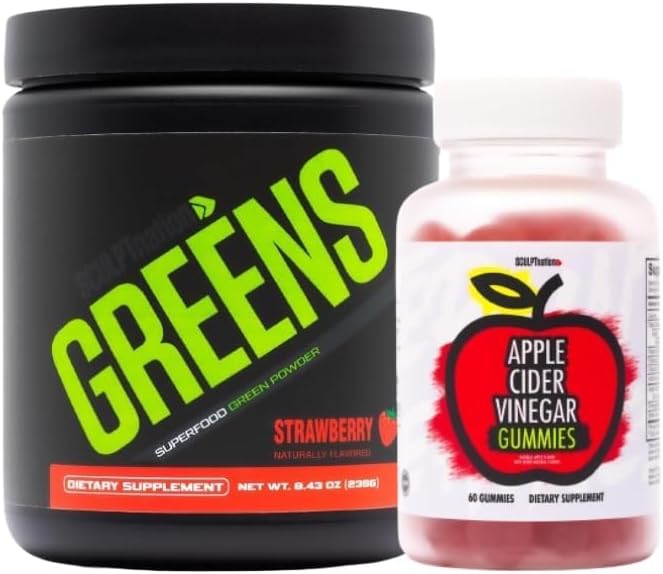 Γλυπτό Έθνος από V Shred Greens Φράουλα και μηλίτη μηλίτη Ξίδι Gummies Bundle