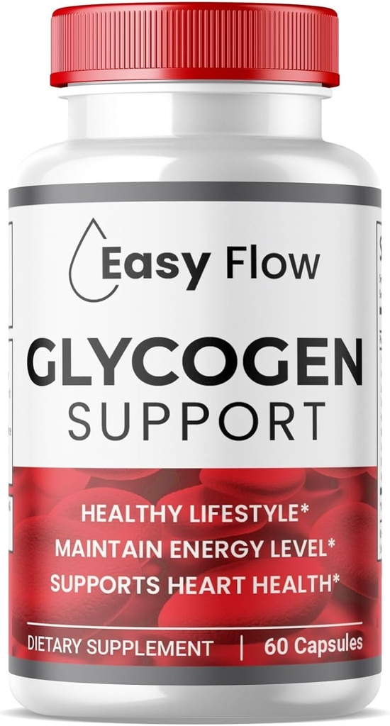 (1 πακέτο) Εύκολη ροή γλυκογόνο, EasyFlow Glycogen Υποστήριξη κάψουλες, Glyco Optimizer Formula, Φυσικό καθαριστικό δοχείο αίματος, Premium Easy Flow Glycogen Υποστήριξη (60 κάψουλες)