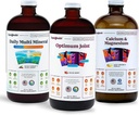 LIQUIDHEALTH Muscles, Bones & Commons Sıvı Vitamini Günlük Multi Mineral, En İyi Ortak Sıvı Glucosamine ve Kalsiyum & Magnezyum Supplements - Bone & Joint Health, Energy, Vegan, Non-GMO
