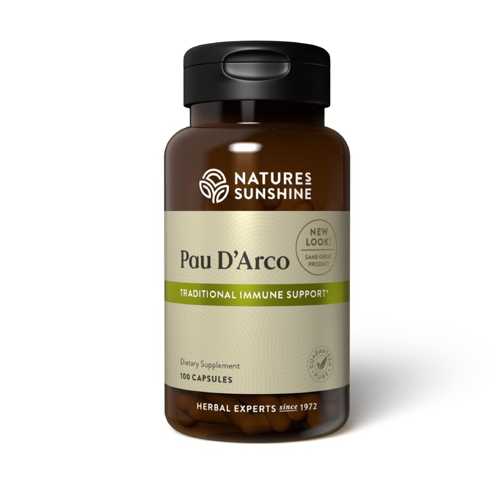 Nature's Sunshine Pau D' Arco, 100 Capsules | Immune System'i destekliyor ve Doğal Detoxification Process Process Process