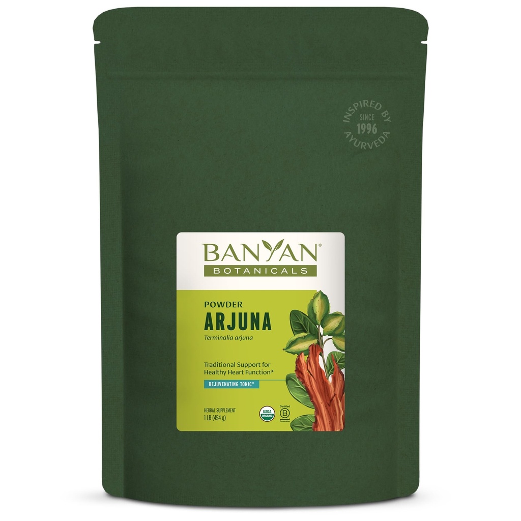 Banyan Botanikleri Arjuna Bark Toz – Organik Arjuna (Terminalia Arjuna) – Doğal Herbal Kalp Sağlığı Supplement ve Rejuvenating Tonic* – 1 lb. – Non-GMO Sustainable Sourced Vegan