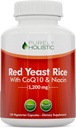 Red Yeast Rice, CoQ10 Supplement & Flush Free Niacin 120 Ekstra Kuvvet Vejetaryen Capsules - Gelişmiş Sağlıklı Kalp Formula - Sigara içilmeyen, Citrinin Free Niacin 120 Ekstra Kuvvet Vegetarian Capsules - Gelişmiş Sağlıklı Kalp Formula - Sigara içilmeyen