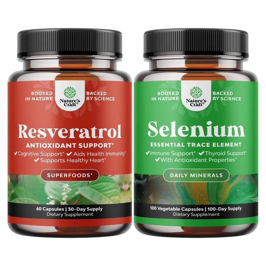 Trans Resveratrol ve Pure Selenium Yourroid Support Supplement - Natural Joint Support Supplement - Natural Immune ATM for Yetişkinler