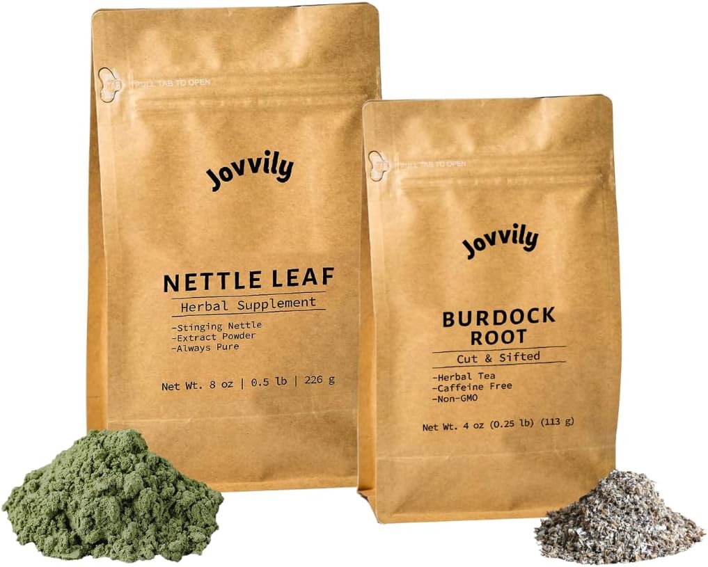 Nettle Leaf Toz ve Burdock Root, Çeşitli Boyutlar, Herbal Supplements & Teas