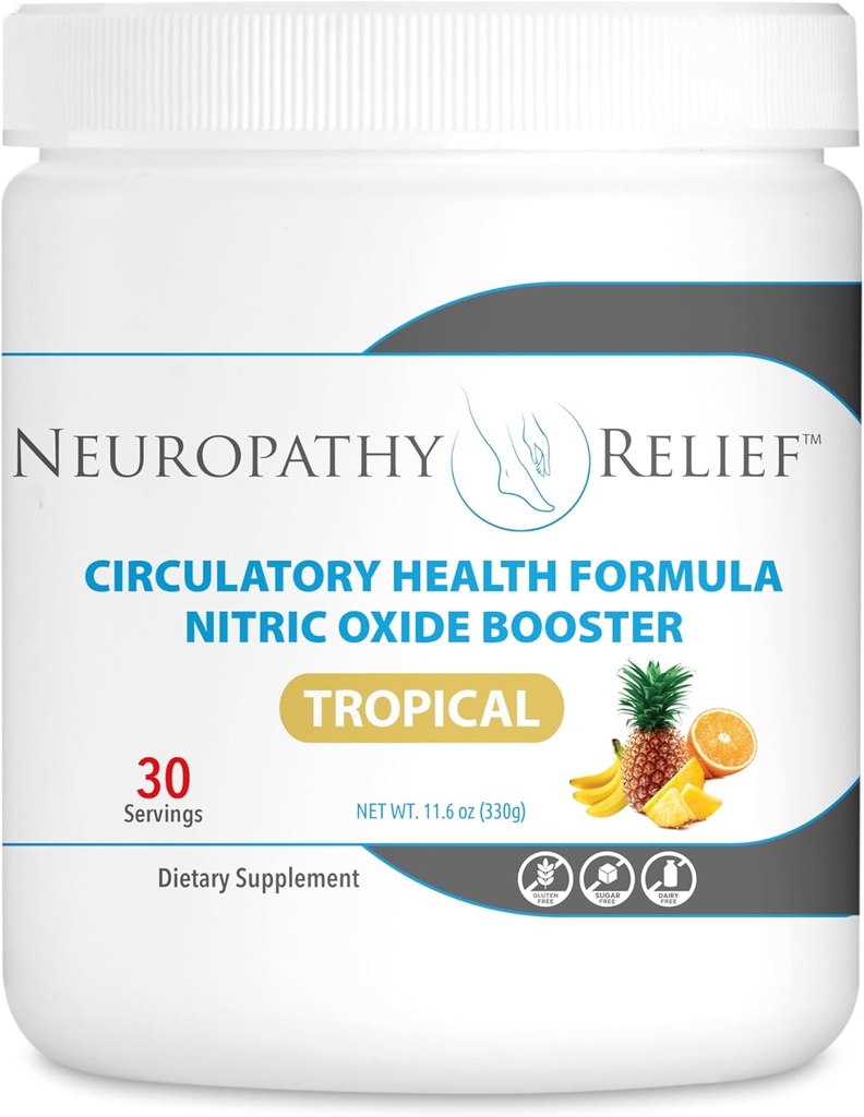 Neuropati ReliefTM - Circulatory Health Formula - Nitrik Oksit - Tropikal Flavor (1 Jar), 30 Hizmetler