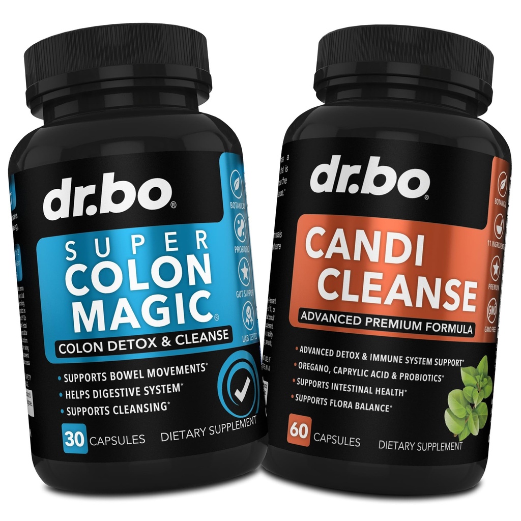 Kolon Cleanser Detox & Candi Cleanse Pills - 15 Gün Koloni Probiyotik & Oregano Support Supplement Caprylic Acid Complex for Gut Bowel Movement, Poop Intestinal Stomach Bloating