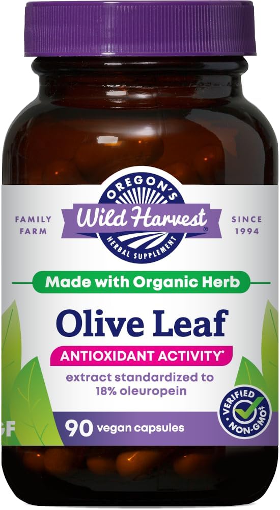 Oregon's Wild Harvest, Olive Leaf Supplement, Antioxidant Support, 350 mg, 90 Count