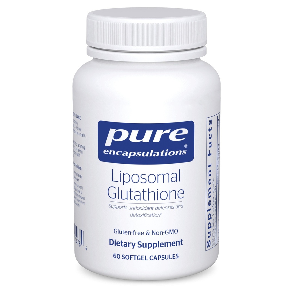 Pure Encapsulations Liposomal Glutathione - Immune Support & Liver Detox* - Antioksi Koruma - Setria Glutathione - Non-GMO - 60 Softgel Capsules