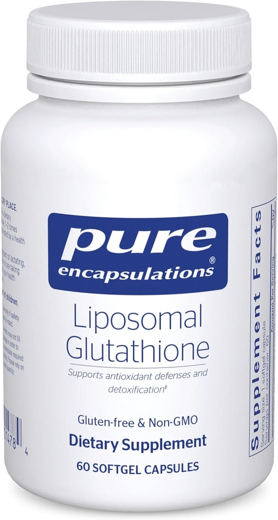 Pure Encapsulations Liposomal Glutathione - Immune Support & Liver Detox* - Antioksi Koruma - Setria Glutathione - Non-GMO - 60 Softgel Capsules