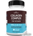 BioSchwartz Hydrolyzed Collagen Peptide Capsules - Πολλαπλά Συμπληρώματα Κολλαγόνου για Γυναίκες Τύπους I, II, III, V, X με Βιταμίνη C, Βιοτίνη, Κερατίνη και Υαλουρονικό Οξύ για Δέρμα, Μαλλιά & Καρφιά - 135ct