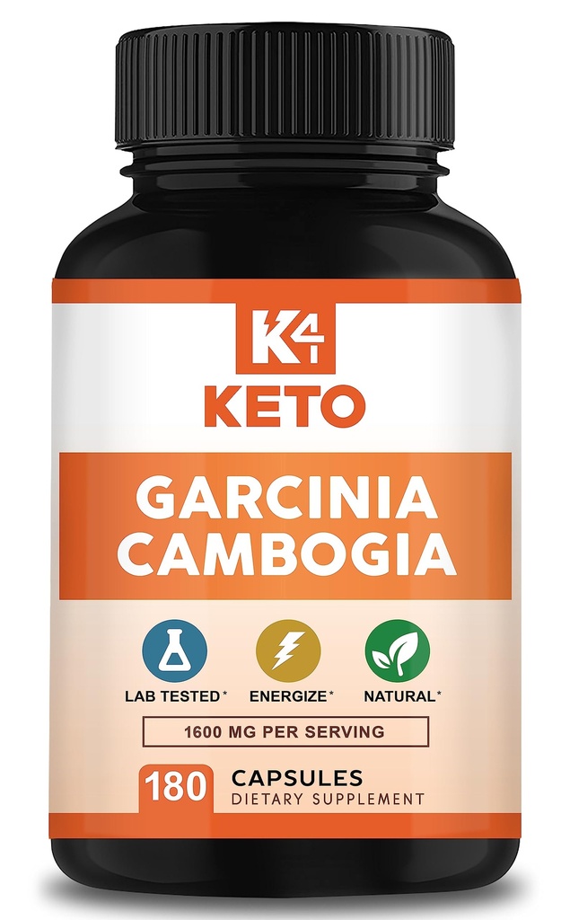 Garcinia Cambogia 1600 mg (180 Capsules) - Pure Natural Extract Supplement Pills - Standardized Garcinia Cambogia Alternative to Drops, Gummies, Liquid, Tea & Toz