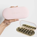 Dosey 7 Day Pill Compact Travel Pill Organizer - 7 Pill Case with 7 Pill Karşılaştırmalar Tıp Depolama ve Koruma - Şık & Zarif İlaç Organizelı Ayna, Blush