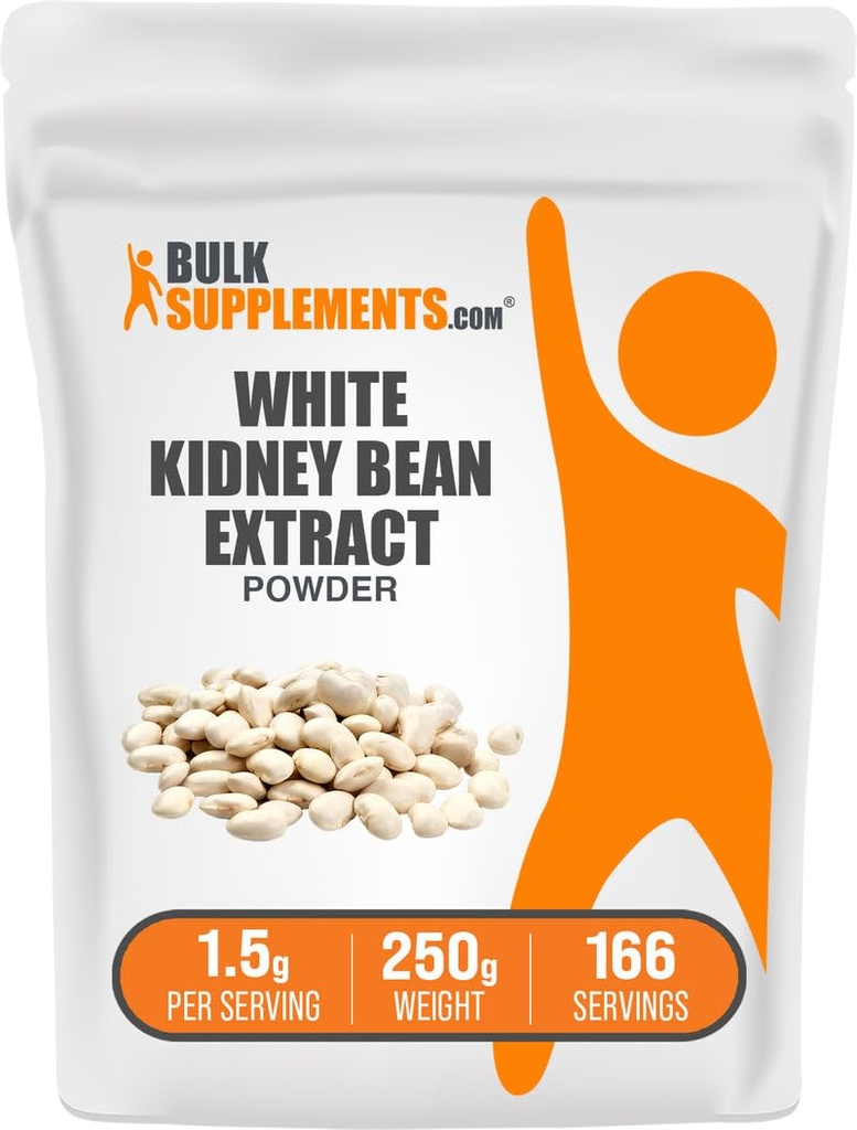 BulkSupplies.com Λευκή σκόνη εκχυλίσματος νεφρών - Λευκή σκόνη νεφρών - συμπλήρωμα βοτάνων - Χωρίς γλουτένη, 1,5g ανά υπηρεσία, 250g (8,8 oz) (πακέτο του 1)