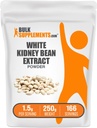 BulkSupplements.com White Kidney Bean Toz - White Kidney Bean Toz - Herbal Supplement - Gluten Free, 1.5g per Service, 250g (8.8 oz) (Pazar 1)