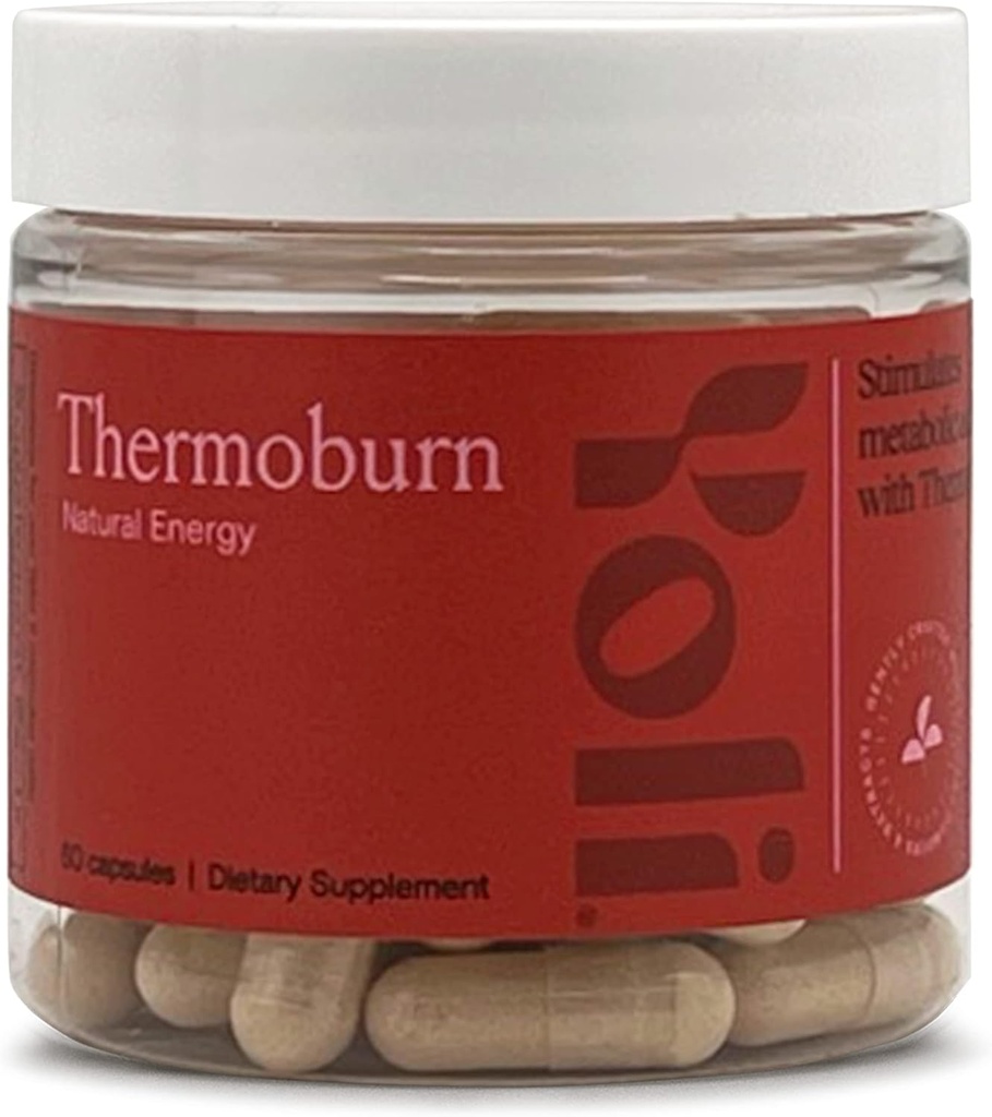 Yoli® Thermoburn Energy Supplement with Green Tea Leaf, Guarana, Choline, Raspberry Ketones and Thermo-G Proprietary Mix - Energy Vitamin, 60 Capsules