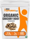 BulkSupplements.com Βιολογική σκόνη ρίζας τσίκορυ - συμπλήρωμα ρίζας τσίκορυ, Chicory Root Coffee Alternative - Συμπλήρωμα ινών, Χωρίς γλουτένη, 2,5g ανά σερβίροντας, 1kg (2,2 lbs) (πακέτο του 1)