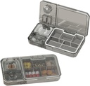 Günlük Pill Box, Kesme ve Kırağı ile, Teeloray Travel Pill Box Organiseri, Faraday Free Pill Case Sealed Moistureproof Portable, Medicine Storage Box for Vitamin/Medication /Tablets/Supplements (Grey)