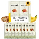 Bars Plant-Based Vegan Sağlıklı Protein Barlar, Yeşiller (Banana Bread, 8 Bars) – Sadece Gerçek Malzemeler, Sıfır Eklenmiş Şeker, Gluten-Free, Dairy-Free