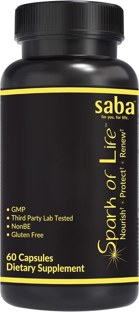 Saba Spark of Life - Kapsamlı Multivitamin ve Mineral Supplement -Nourish, Koruma ve Yenileme - 60 Capsules