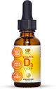 GreenPeach Liquid Vegan Organic Vitamin D 400 έως 1600 IU - D3 σταγόνες για Toddler, Παιδιά, Μωρά & Βρέφη, Βιταμίνη D σταγόνες μωρού, Φυσικό, 60 υπηρεσίες