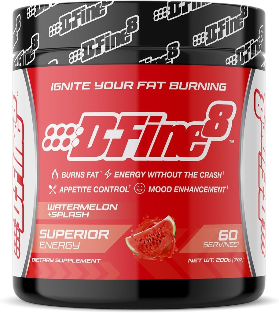 Termogenic Pre-Workout Energy Toz & Kedding Supplement, Boost Energy Mood & Focus, Sugar Free, Contains Senactiv, Endurance, 300 mg Caffeine, N-Acetyl-L-Tyrosine (Watermelon Yolu)