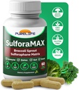 SulforaMAX (60 Capsules) - Sulforaphane Broccoli Immunity Supplement - Immune Support, Heart, Liver, Brain Health - Vegan, Vegetarian, Non-GMO, 10.000 MCG Sulforhane