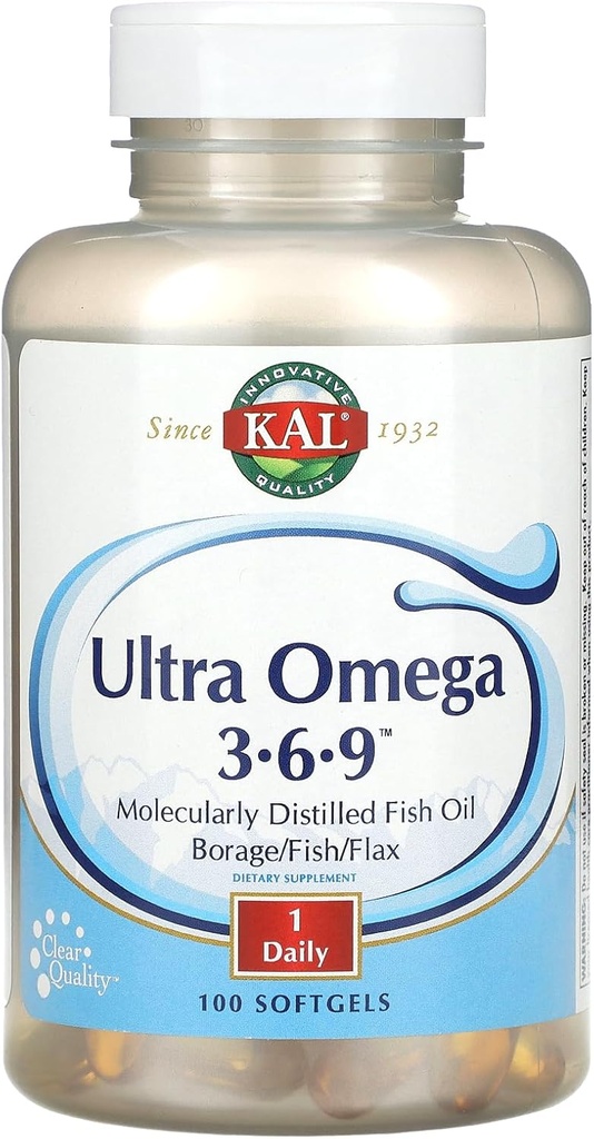 Ultra Omega 3-6-9, 100 Softgels