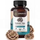 Organik Türkiye Tail Mushroom Capsules Supplement (120) | Pure Fruiting Body 10:1 High Strength Extract | 50%-D Glucans | 9,000 mg Raw Equivalent Per | Immune, Gut & Microbiome Support