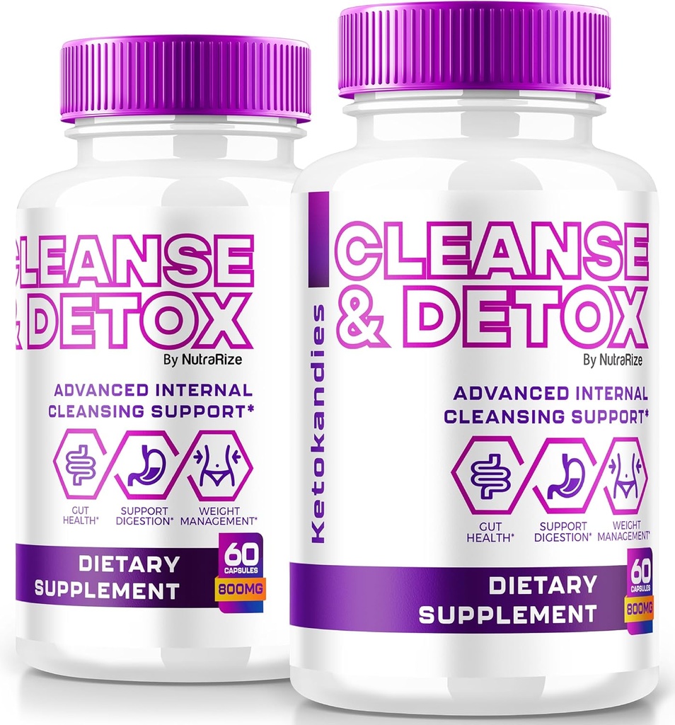 (2 Πακέτο) Ketokandies Cleanse & Detox Κάψουλες, Advanced εσωτερική υποστήριξη καθαρισμού για υγιή απώλεια βάρους, All-Φυσική φόρμουλα για καθαρισμό και Detox, Keto Kandies Pastillas Κριτικές (120 κάψουλες)