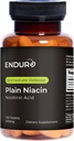 Endur Plain Niacin (Νικοτινικό οξύ), Heart Health & Healthy Cholesterol Balance Supplement, Inmmedia- Release Formula, Gluten Free, 500mg (100 δισκία)