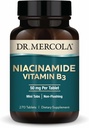 Dr. Mercola Niacinamid Vitamin B3-50 mg per Tablet - Destekler Metabolik Sağlık - Non-Flushing - Mini Tabs - Non-GMO, Gluten-Free & Soy-Free - 270 hizmet (270 Tablet)