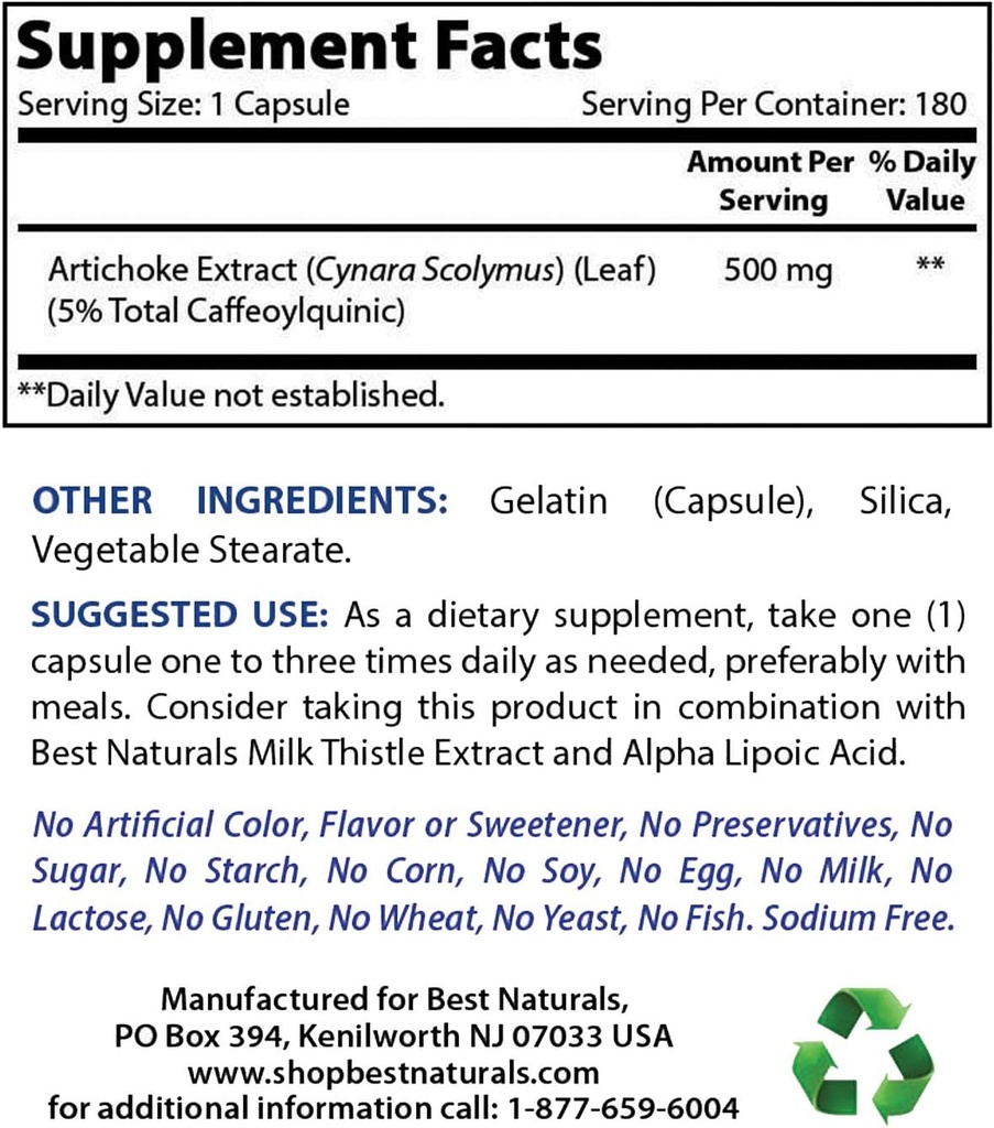 Artichoke Extract 10000 mg & Turmeric Curcumin 1500mg/Serving with Bioperine