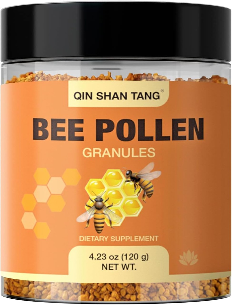 Bee Γύρη Κόκκοι - Φυσικό συμπλήρωμα superfood, πλούσιο σε πρωτεΐνες, βιταμίνες, ορυκτά, για την υποστήριξη του ανοσοποιητικού, την ενίσχυση της ενέργειας, και Digestive Wellness (120g)