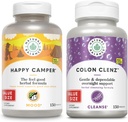 Doğal Denge Mutlu Camper ve Kolon Clenz Sche - Feel-Good Mood Support Plus Herbal Colon Cleanse and Detox - 60-Day Garanti - 75/150 Hizmet, 150/150 VegCaps