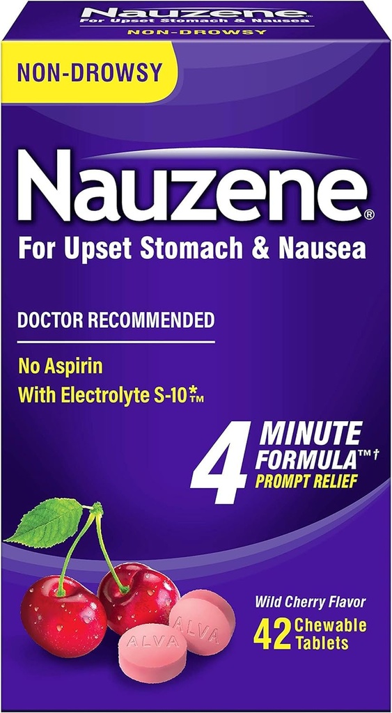 Nausea Relief Chewable Tabletler için Nauzene, 40 Kont