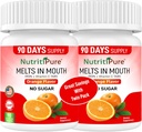 Kadınlar/Erkekler | Karbonil Demir 18 mg Vitamin C 30 mg | Orange Flavor 90 Count (2) Tabletle Tamamlanabilir