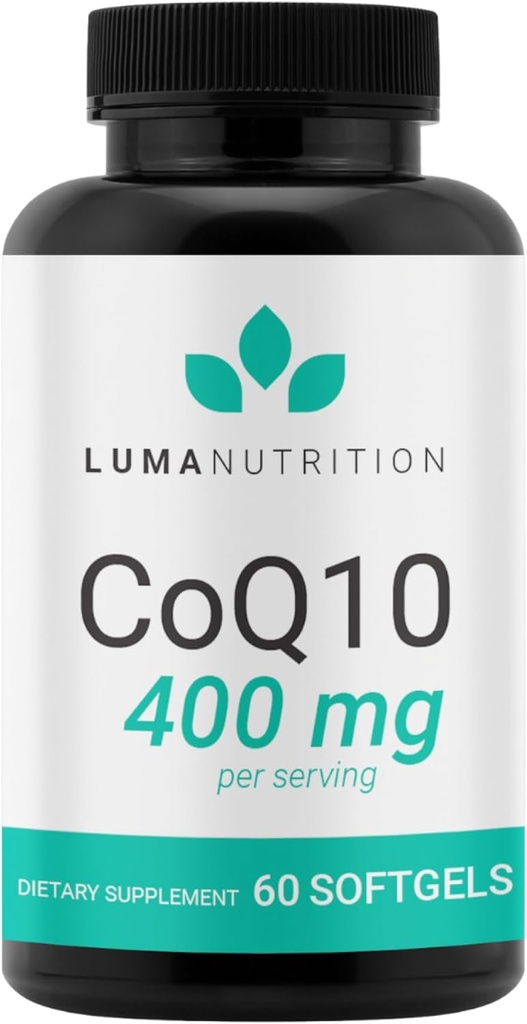 Luma Beslenme CoQ10 400 mg Softgels - High-Abhidrasyon Coenzyme Q10 - Co Q-10 200 mg / 400 mg - Kalp Sağlığı - 60 Sıvı Yumuşakgels