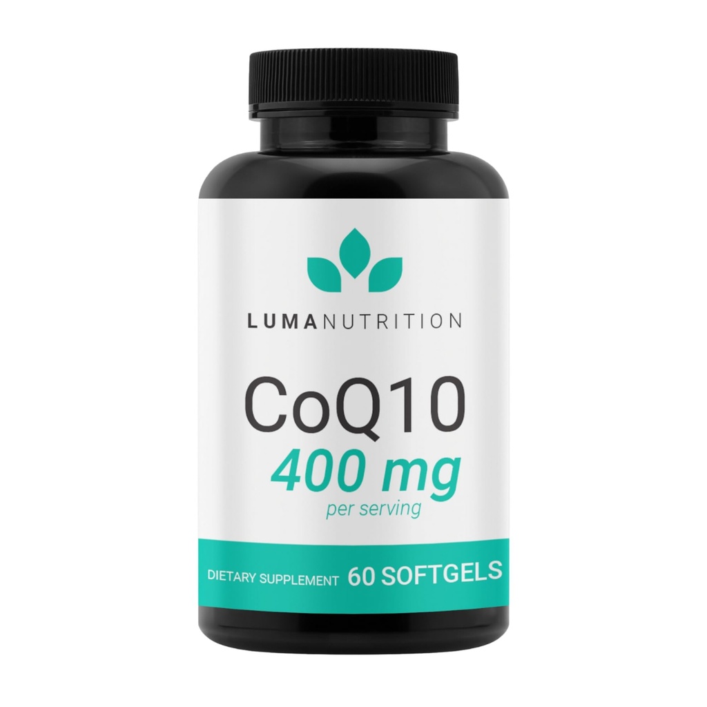Luma Beslenme CoQ10 400 mg Softgels - High-Abhidrasyon Coenzyme Q10 - Co Q-10 200 mg / 400 mg - Kalp Sağlığı - 60 Sıvı Yumuşakgels